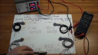 NPN amp PNP NO NC Proximity Switches  experiments with function and Pull Down Resistors [upl. by Ahsratal]