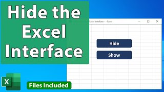 Hide the Entire Excel Interface  Ribbon Menu Quick Access Toolbar Status Bar and More  EQ 81 [upl. by Treulich]