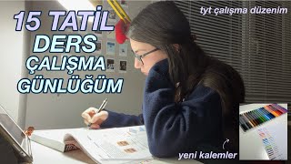 15 tatil ders çalışma günlüğüm👩🏻‍💻 [upl. by Aramanta]