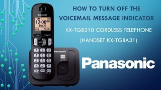 Panasonic  Telephones  Function  How to turn off the Voicemail message indicator [upl. by Hayott]