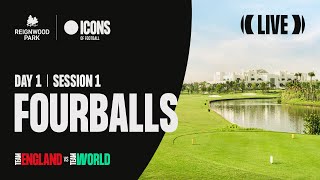 Reignwood Icons of Football  🔴 LIVE 🔴  Team England vs Team World  Day 1 Morning Fourballs [upl. by Adyam]