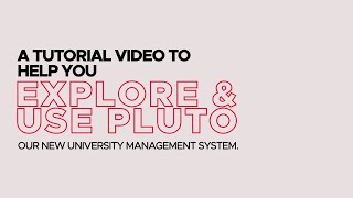 Pluto IUMWs New University Management System [upl. by Etnud]