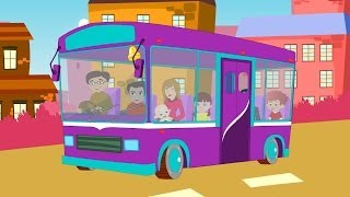 wheels on the bus with lyrics [upl. by Ahsinrev]