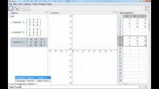 GeoGebra Tutorial matrix operations [upl. by Aisauqal707]