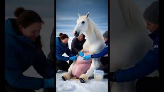 A touching story about a pregnant Siberian horse giving birth to a lovely foal with help from humans [upl. by Naujal]