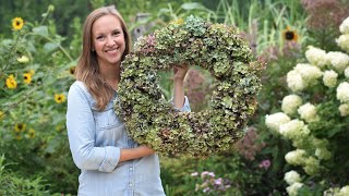 How to Make a Hydrangea Wreath  The EASY Way  Northlawn Flower Farms [upl. by Gnous]