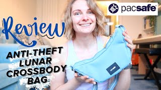 Pacsafe GO anti theft lunar crossbody  MY REVIEW [upl. by Auhsoj]