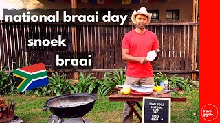 National Braai Day  How to Braai Snoek South Africa Heritage Day Recipes [upl. by Sergent]