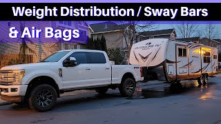 Setting up a Weight Distribution Sway Control Hitch with Airbags [upl. by Naanac327]