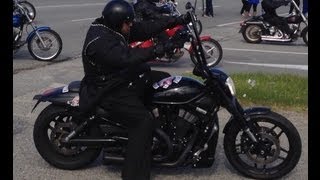 Nick Martin Rebels Motorcycle Club  National Run 1000 rock up into town [upl. by Herates495]