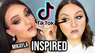 TIK TOK INSPIRED ME FULL FACE GLAM INSPIRED BY MIKAYLA NOGUEIRA [upl. by Nahtal351]