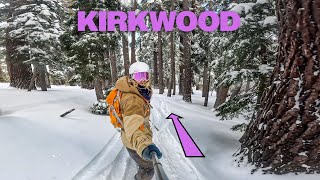 POWDER DAY AT KIRKWOOD SKI RESORT [upl. by Ches]