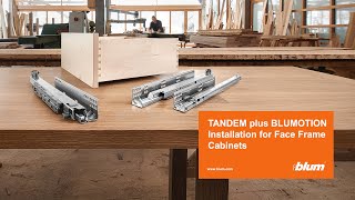 How to Install Blum TANDEM plus BLUMOTION Drawer Slides in a Face Frame Cabinet [upl. by Auqinal]