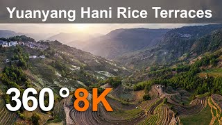 Yuanyang Hani Rice Terraces China Aerial 360 video in 8K [upl. by Skantze105]