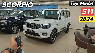 Mahindra Scorpio Classic S11 2024 ❣️ Scorpio Top Model Review 😍 [upl. by Krusche]