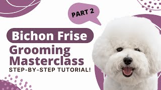 How to groom a Bichon Frise Part 2  The Dog House Pet Salon [upl. by Sirapal]