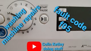 HOW TO FIX A INDESIT WASHING MACHINE WITH FAULT CODE F05 [upl. by Ojytteb]