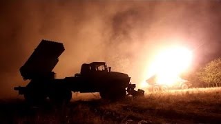 Artillery Launch in Ukraine BM30 Smerch and BM21 Grad Rocket Launch at Night [upl. by Netsyrk]