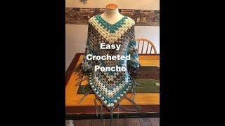 Easy Crocheted Poncho Tutorial [upl. by Faruq]