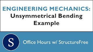 Unsymmetrical Bending Example  Office Hours with Structurefree [upl. by Eibocaj]