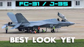 FC31J35 Best Look Yet At China’s CarrierCapable Stealth Fighter [upl. by Herring]