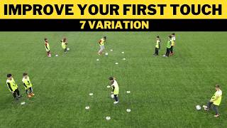 Improve Your First Touch  7 First Touch Drills For Football Team and Partner  U11 U12 U13 U14 [upl. by Amandi]