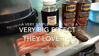 Best Baked Beanie Weenies AKA Franks amp Beans Recipe Video  50 Year Family Favorite With Any Beans [upl. by Aulea]