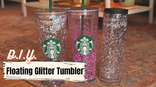 How to make a DIY glitter tumbler with FLOATING confetti [upl. by Tigirb200]