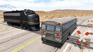 Train Accidents 1  BeamNG DRIVE  SmashChan [upl. by Refynnej]