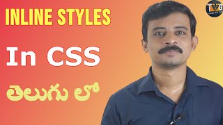 CSS TUTORIAL IN TELUGU  Part 2  inline style sheets  Telugu Web Guru [upl. by Egni]