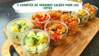 5 variétés de verrines salées pour vos buffets dînatoire [upl. by Adnotal]