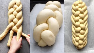 BRAIDING CHALLAH BREAD  ONE SIMPLE TECHNIQUE TO BRAID ANY CHALLAH  EASY step by step [upl. by Acinomed]