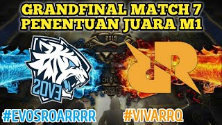 PENENTUAN JUARA EVOS VS RRQ GAME 7 GRAND FINAL  M1 MOBILE LEGENDS TOURNAMENT MATCH [upl. by Hteboj968]