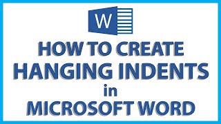 How To Create A Hanging Indent In Microsoft Word  365 [upl. by Towbin]