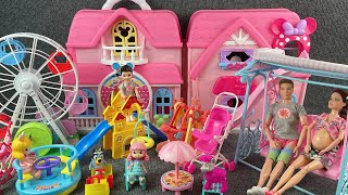 10 Minutes Satisfying with Unboxing Pink House ToysPlayground Playset Review Toys  ASMR [upl. by Merri]