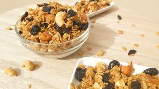 Healthy Homemade Granola Recipe Without Oven [upl. by Esinehc]