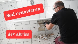 Badrenovierung Abriss des alten Bad Teil1 [upl. by Eitirahc]