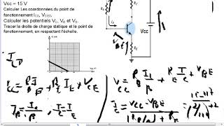 exercice transistor bipolaire 4 eme partie شرح [upl. by Filippa]