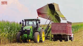 JOHN DEERE Tractors Chopping Corn amp Filling Silos [upl. by Bijan39]