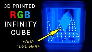 3D printed infinity cube  Arduino RGB Neopixel project [upl. by Kcuhc]