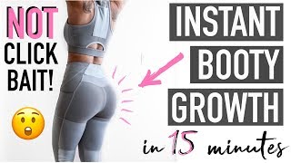 Grow your booty IN 15 MINUTES workout INSTANT RESULTS [upl. by Pitts]