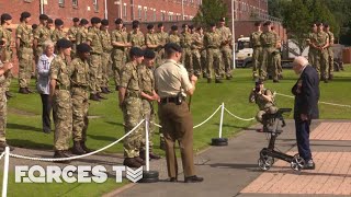 Captain Sir Tom Moore Visits Harrogates Army Foundation College In New Honorary Role  Forces TV [upl. by Lagasse625]