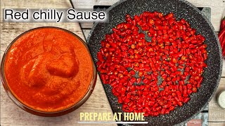 Prepare Red chilly sauce at home  ರೆಡ್ ಚಿಲ್ಲಿ ಸಾಸ್  tasts gud Machuria pakodas and other snacks [upl. by Nylrahs904]