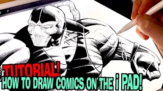 How To Draw Comics With Procreate in 2021 Batmans BANE [upl. by Arrim]