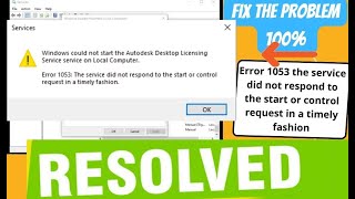 Error 1053 The Service Did Not Respond to the Start or Control Request in a Timely Fashion windows [upl. by Asital]