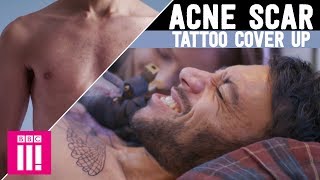 Amazing Acne Scar Cover Up  A Tattoo To Change Your Life [upl. by Cinom32]