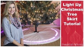 DIY Christmas Tree Skirt Tutorial with Lights [upl. by Millford629]