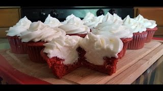 How to make Red Velvet Cupcakes from scratch [upl. by Akeenahs]