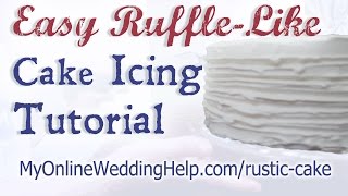 Easy RuffleLike Wedding Cake Icing Tutorial [upl. by Iviv]