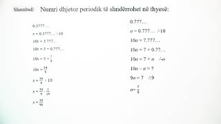 8 02 008  Java 2  Matematikë  Shndërrimi i numrave dhjetorë në thyesa [upl. by Arvie755]